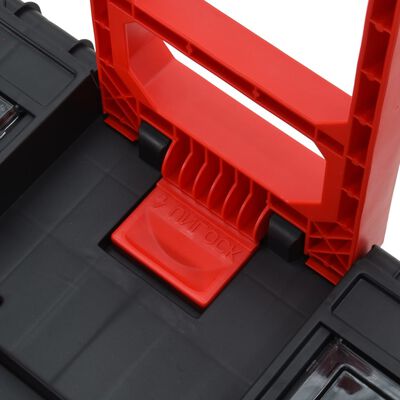 vidaXL værktøjsvogn polypropylen sort og rød