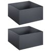 vidaXL Have Blomsterkrukke 2 stk. Antracit 40 x 40 x 30 cm