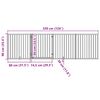 vidaXL hundegitter med d&oslash;r foldbar 4 paneler brun 320 cm poppeltr&aelig;