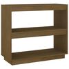 vidaXL bogreol 80x35x71 cm massivt fyrretr&aelig; honningbrun