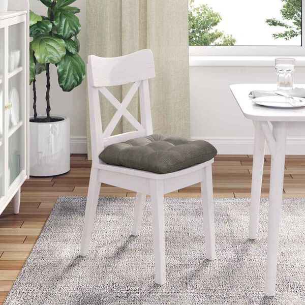 vidaXL Sædepuder 4 pcs Lysegrå 40 x 40 cm Velourstof