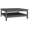 vidaXL sofabord 100x100x40 cm massivt fyrretr&aelig; gr&aring;