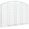 vidaXL buet gabionkurv 200x30x140/160 cm galvaniseret jern