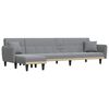 vidaXL L-formet sovesofa 275x140x70 cm stof lysegr&aring;