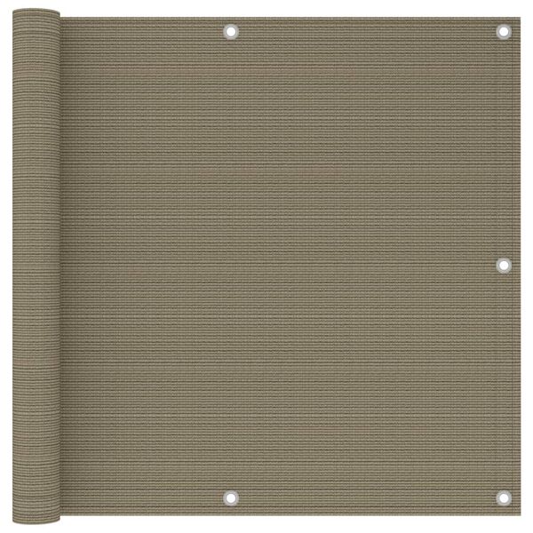 vidaXL altanafskærmning 90x300 cm HDPE gråbrun