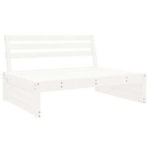 vidaXL midtermodul til havesofa 120x80 cm massivt fyrretr&aelig; hvid