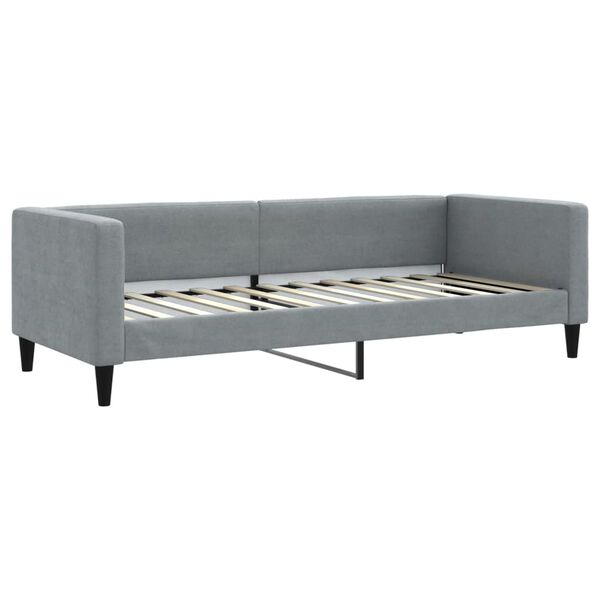 vidaXL daybed 80x200 cm stof lysegrå