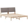 vidaXL Sengestel med hovedg&aelig;rde Brun 160 x 200 cm Massiv fyrretr&aelig;