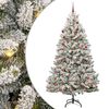 vidaXL Kunstigt juletr&aelig; 210 cm 300 LED'er Varm hvid PVC og St&aring;l