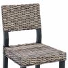 vidaXL Spisestuestol 2 pcs Sorte vask 46 x 55 x 84 cm Kubu rattan
