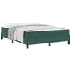 vidaXL Box spring seng med madras M&oslash;rkegr&oslash;n 160 x 210 cm Stof