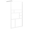 vidaXL brusev&aelig;g 115x195 cm sikkerhedsglas hvid