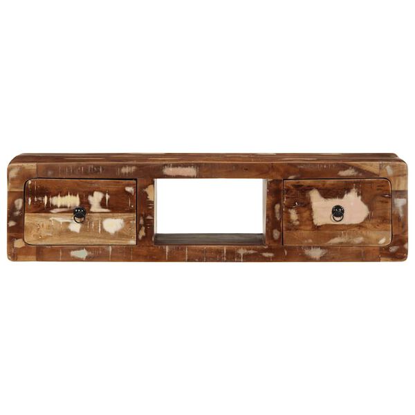 vidaXL væghængt tv-skab 100x32x25 cm massivt genbrugstræ