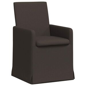 vidaXL Spisestole 2 stk. Linned M&oslash;rkegr&aring; 57 x 67 x 95 cm
