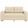 vidaXL | Tos&aelig;ders sofa | med pude Creme Stof