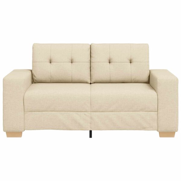 vidaXL | Tos&aelig;ders sofa | med pude Creme Stof