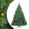 vidaXL Kunstigt juletr&aelig; med 300 LED'er Gr&oslash;n 180 cm PE og PVC