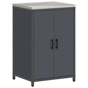 vidaXL K&oslash;kkenopbevaring med hylde Antracit 60 x 50 x 92 cm St&aring;l