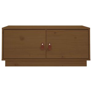 vidaXL sofabord 80x50x35 cm massivt fyrretr&aelig; gyldenbrun