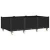 vidaXL plantekasse med hjul 150x80x54 cm PP sort