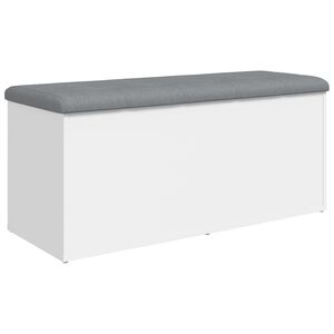 vidaXL opbevaringsb&aelig;nk hvid 102x42x45 cm konstrueret tr&aelig;