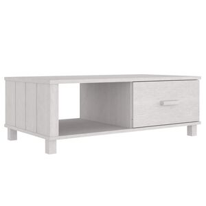 vidaXL sofabord HAMAR 100x55x35 cm massivt fyrretr&aelig; hvid