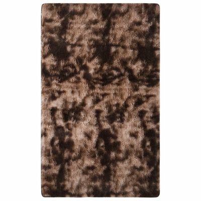 vidaXL shaggy gulvtæppe 270x180 cm gråbrun
