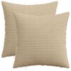 vidaXL Pudebetr&aelig;k 2 pcs HEERLEN Gr&aring;brun 35 x 35 cm cordfl&oslash;jl