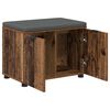 vidaXL Hallb&aelig;nk med pude med opbevaring Gammelt tr&aelig; 60 x 38 x 46 cm