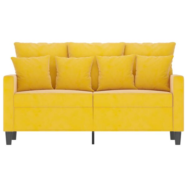 vidaXL 2-personers sofa 120 cm fl&oslash;jl gul