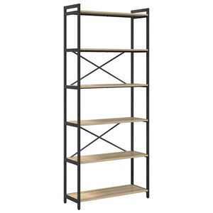 vidaXL Bogreol 80 x 30 x 189,5 cm Konstrueret tr&aelig; Sonoma eg