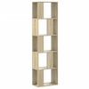 vidaXL bogreol 45x23,5x162,5 cm 5 hylder konstrueret tr&aelig; sonoma-eg