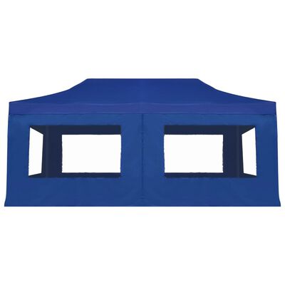 vidaXL foldbart festtelt med vægge aluminium 6 x 3 m blå