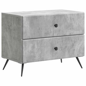 vidaXL Natskab med skuffe Betongr&aring; 62 x 34,5 x 47,5 cm Konstrueret tr&aelig;