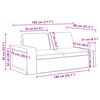 vidaXL Sofa S&aelig;t 2 pcs M&oslash;rkegr&aring; 182 x 80 x 82 cm Stof