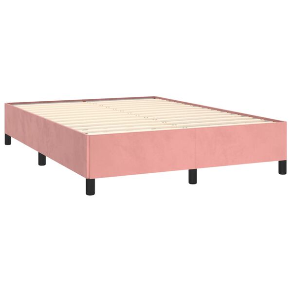 vidaXL sengeramme 140x190 cm fl&oslash;jl pink
