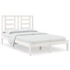 vidaXL sengeramme uden madras 120x200 cm massivt fyrretr&aelig; hvid
