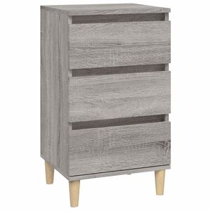 vidaXL sengebord 40x35x70 cm konstrueret tr&aelig; gr&aring; sonoma-eg