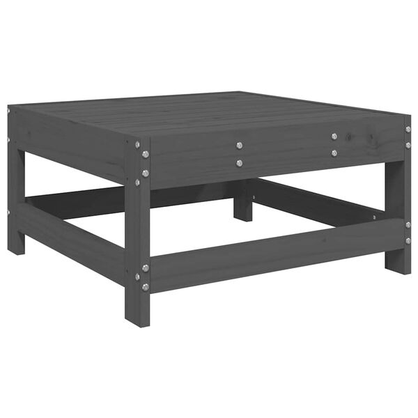 vidaXL udend&oslash;rs fodskammel med hynde massivt fyrretr&aelig; gr&aring;