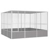 vidaXL fuglebur 302,5x324,5x211,5 cm galvaniseret st&aring;l gr&aring;