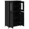 vidaXL Highboard Sort eg 62 x 32 x 106,5 cm Konstrueret tr&aelig;