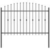 vidaXL Spike Hejn ASTEN 200 x 166 cm Pulverlakeret st&aring;l Sort