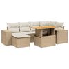 vidaXL sofas&aelig;t til haven 7 dele med hynder polyrattan beige