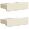 vidaXL daybed med udtræk og skuffer 90x200 cm kunstlæder cremefarvet