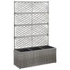 vidaXL espalier med plantekasse 3 krukker 83x30x130 cm polyrattan gr&aring;