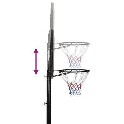 vidaXL basketballstativ 258-363 cm polyethylen sort