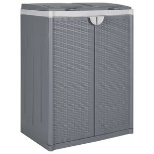 vidaXL affaldsspand med 2 l&aring;ger 65x45x88 cm PP gr&aring;