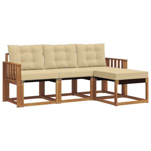 vidaXL Udend&oslash;rs sofagruppe 4 stk. Naturlig og Beige