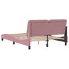 vidaXL sengeramme med LED uden madras 120x200 cm velour pink