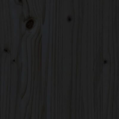 vidaXL brændestativ 100x25x100 cm massivt fyrretræ sort